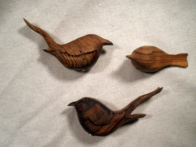 Wren wood carving